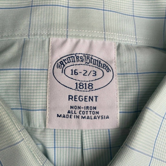 Brooks Brothers Men's 16 32/33 (Large) REGENT Non Iron Button Up Check *Read - Picture 2 of 6